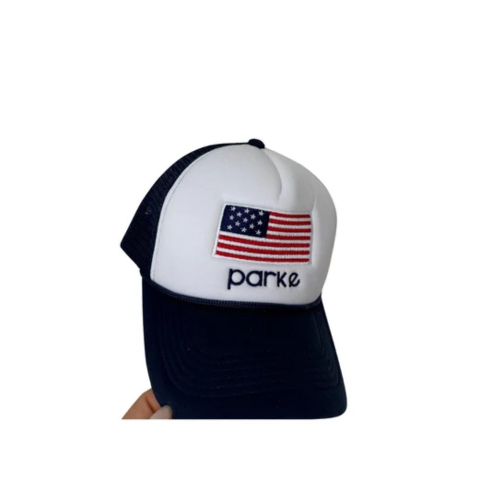 NWT Parke American Flag Trucker Hat